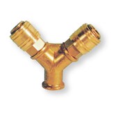 Doppelverteiler mit Innengewinde 3/8'', DN 7,2 Messing